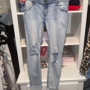 ONE TEASPOON LIGHT BLUE  HOLY JEANS!!!!!